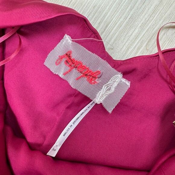 Free People Dance Till Dawn Maxi Midi Satin Halter Dress Size Small Rose Pink - Picture 4 of 4